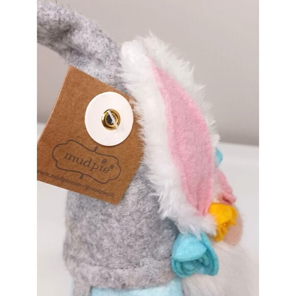 Easter Bunny Gnome Shelf Sitter Easter Spring Decoration Plush Mud Pie Decor New - Picture 5 of 5